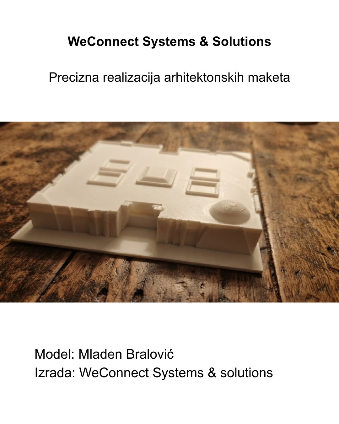 WeConnect 3D štampa — model 3
